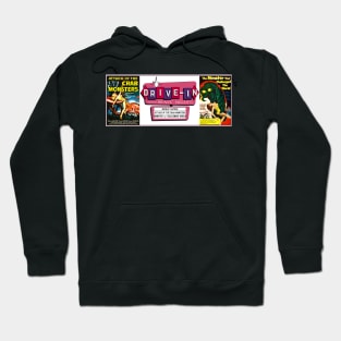 Drive-In Double Feature - Crab Monsters & It Challenged the World Hoodie